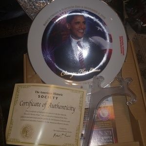 Barack Obama Change Has Come Commemorative Plate